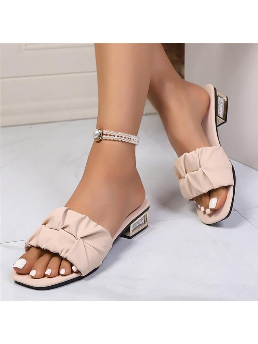 Open Toe Block Heels Sandals - Picture 10 of 13